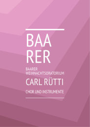 Baarer Weihnachtsoratorium - Carl Rütti