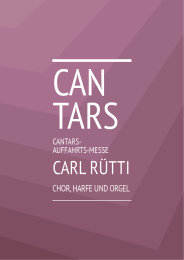 Cantars-Auffahrts-Messe - Carl Rütti