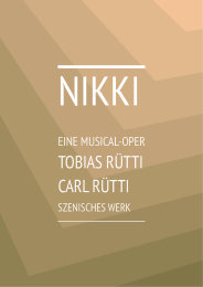 Nikki, eine Musical-Oper - Carl Rütti - Tobias...