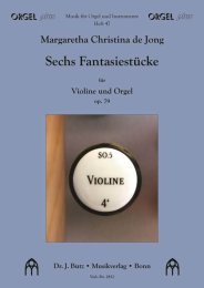Sechs Fantasiestücke für Violine und Orgel -...