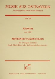 Mettener Tanzbüchlein - Anonymus