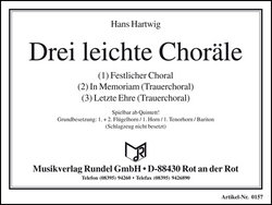 Drei leichte Choräle - Hartwig, Hans