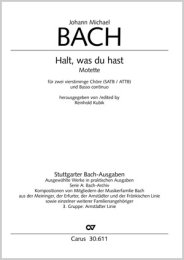 Halt, was du hast - Bach, Johann Michael 1648-1694