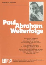 Paul Abraham Welterfolge - Abraham, Paul - Löffler,...