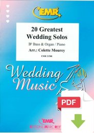 20 Greatest Wedding Solos - Colette Mourey (Arr.)