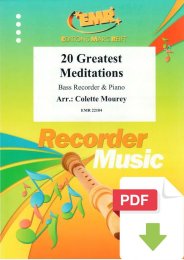 20 Greatest Meditations - Colette Mourey (Arr.)