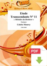 Etude Transcendante N° 11 - Colette Mourey