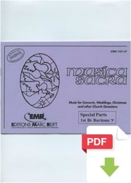 Musica Sacra (Special Parts - 1st Bb Baritone Bass Clef)...