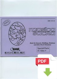 Musica Sacra (Special Parts - Eb Tuba Bass Clef) -...