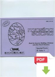 Musica Sacra (Special Parts - Bb Tuba Bass Clef) -...