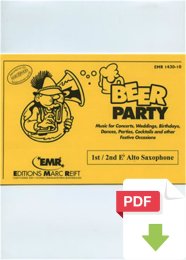 Beer Party (1st - 2nd Eb Alto Saxophone) - Dennis Armitage