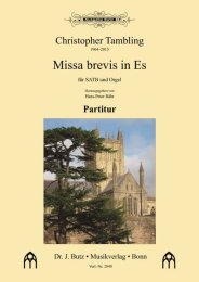 Missa brevis in Es - Christopher Tambling - Bähr,...