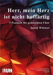 Herr, mein Herz ist nicht hoffärtig - Jakob Wittwer