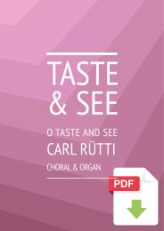 O taste and see - Carl Rütti