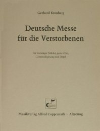 Deutsche Messe für die Verstorbenen - Gerhard Kronberg