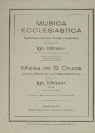 Missa de S. Cruce - Ignaz Mitterer