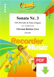 Sonata No. 3 - Giovanni Battisa Cirri - Leonard Cecil