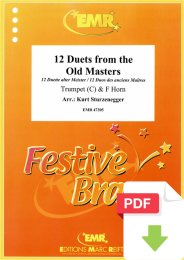 12 Duets from The Old Masters - Kurt Sturzenegger