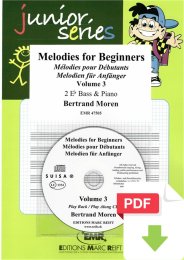 Melodies for Beginners Volume 3 - Bertrand Moren