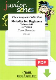 Melodies for Beginners Volumes 1-10 - Composers Various