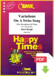 Variations On A Swiss Song - Kurt Brogli - Jirka Kadlec