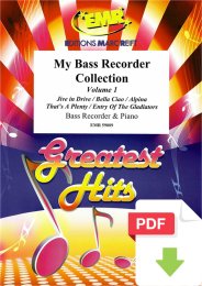 My Bass Recorder Collection Volume 1 - Composers Various