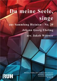 Du meine Seele, singe - Johann Georg Ebeling - Jakob Wittwer