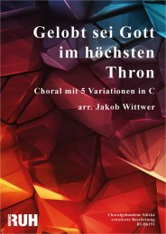 Gelobt sei Gott im höchsten Thron - Jakob Wittwer