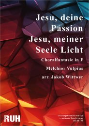 Jesu, deine Passion - Melchior Vulpius - Jakob Wittwer