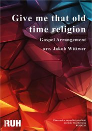 Give me that old time religion - Jakob Wittwer