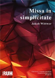 Missa in simplicitate - Jakob Wittwer