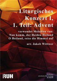 Liturgisches Konzert I, 1. Teil: Advent - Jakob Wittwer