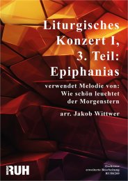 Liturgisches Konzert I, 3. Teil: Epiphanias - Jakob Wittwer