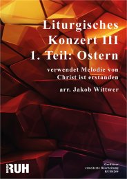 Liturgisches Konzert III, 1. Teil: Ostern - Jakob Wittwer