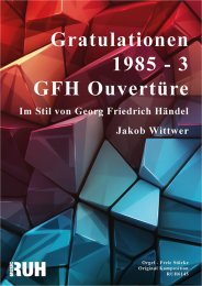 Gratulationen 1985 - 3 - GFH Ouvertüre - Jakob Wittwer