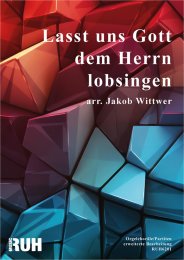 Lasst uns Gott dem Herrn lobsingen - Jakob Wittwer