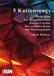5 Katzensongs - Jakob Wittwer