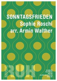 Sonntagsfrieden - Sophie Roschi - arr. Armin Walther