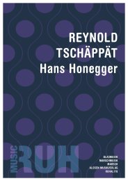 Reynold Tschäppät - Hans Honegger